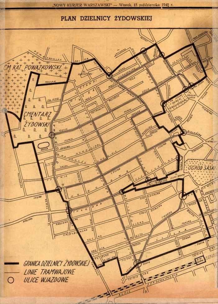 Warsaw Ghetto Map - October 1940